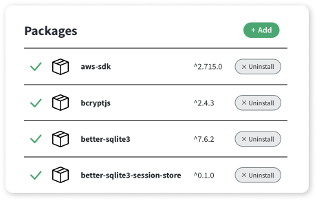 packages spaces