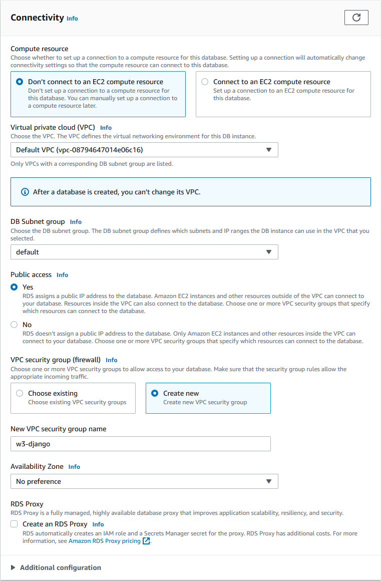 AWS RDS Connectivity