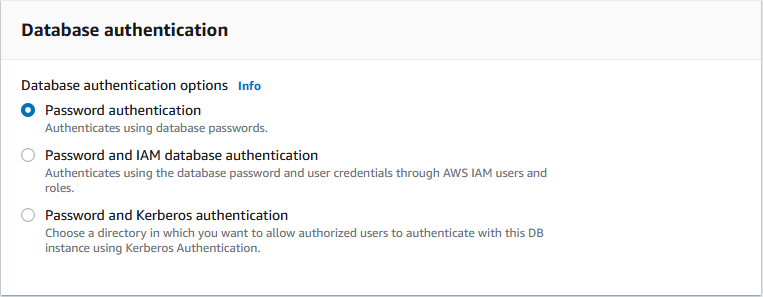 AWS RDS Data Base Auth