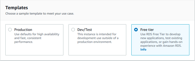 AWS RDS Templates